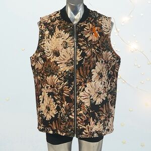 Valabasas XL Floral Patterned Sleeveless Vest NWT